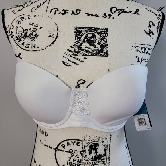 NWT Vanity Fair 36C beauty back 5 way convertible white bra closet staple basics - Picture 1 of 10